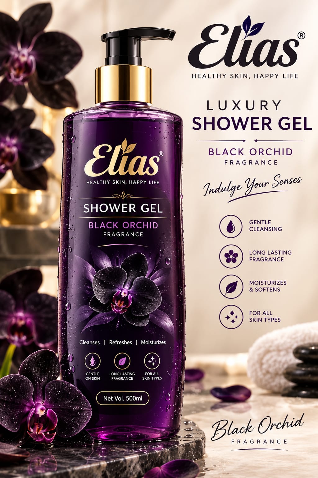 ELIAS Shower Gel - Black Orchid